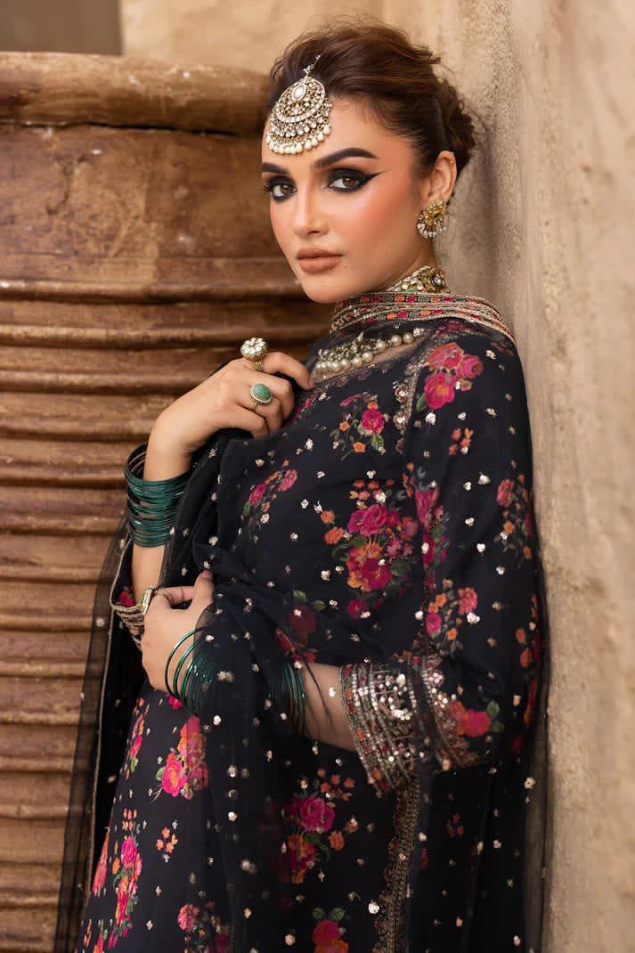 Charizma Shamoz Silk Embroidered 3Piece Suit  Digital Printed Silk Dupatta | Stitched or Unstitched
