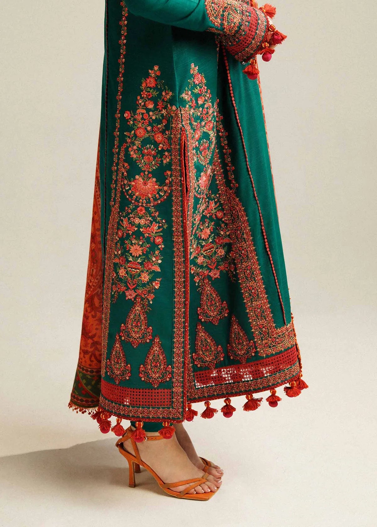 Hussain Rehar Airjet Lawn Casual Suit – Embroidered Shirt + Printed Dupatta + Trouser | Stitched or Unstitched