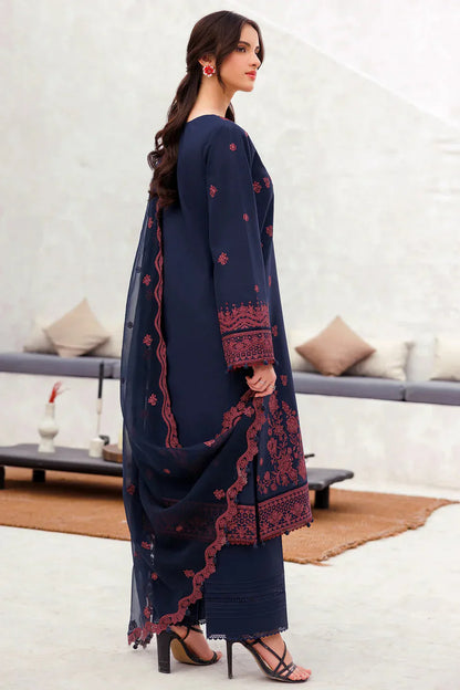 Pure Airjet Lawn Embroidered Summer Suit – Heavy Embroidered Shirt + Chiffon Dupatta + Trouser | Stitched or Unstitched