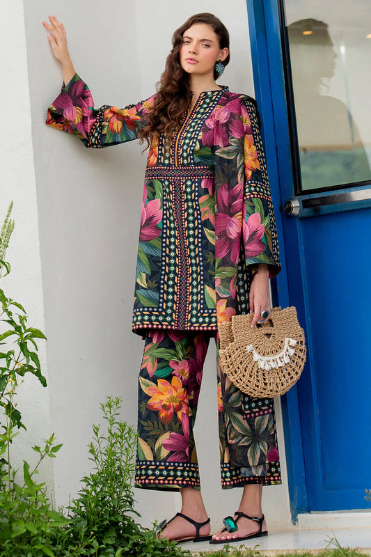 Jazmin Swiss Lawn Casual Suit – Digital Printed Shirt + Digital Dupatta + Trouser | Stitched or Unstitched