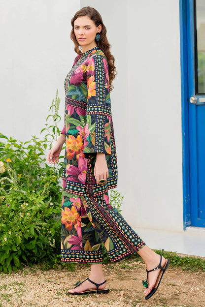 Jazmin Swiss Lawn Casual Suit – Digital Printed Shirt + Digital Dupatta + Trouser | Stitched or Unstitched