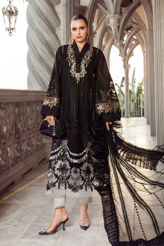 Maria B Chikankari Lawn Formal Suit – Chikankari Shirt + Printed Dupatta + Trouser | Stitched or Unstitched