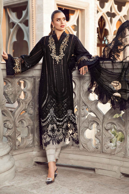 Maria B Chikankari Lawn Formal Suit – Chikankari Shirt + Printed Dupatta + Trouser | Stitched or Unstitched
